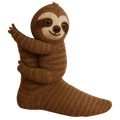 Tiersocken mit 3D-Plüschfigur – Crew-Länge, gerippter Strick