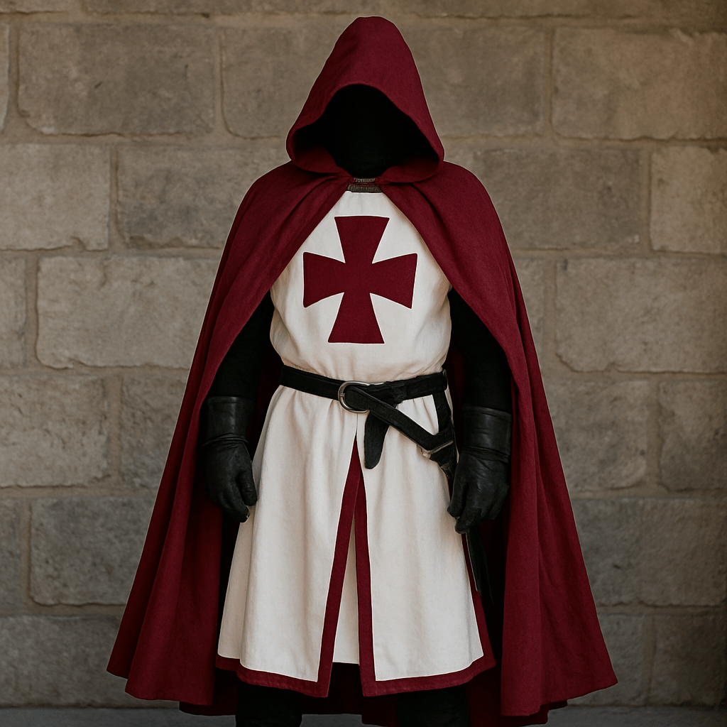 Templerritter-Kostüm mit Umhang für Cosplay