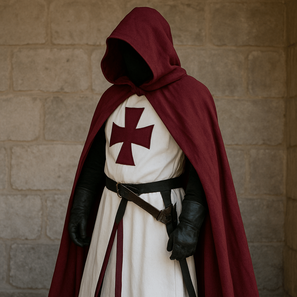 Templerritter-Kostüm mit Umhang für Cosplay