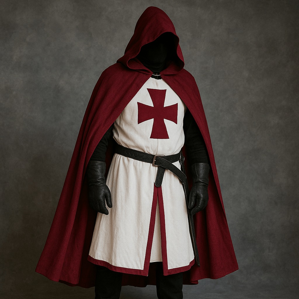 Templerritter-Kostüm mit Umhang für Cosplay