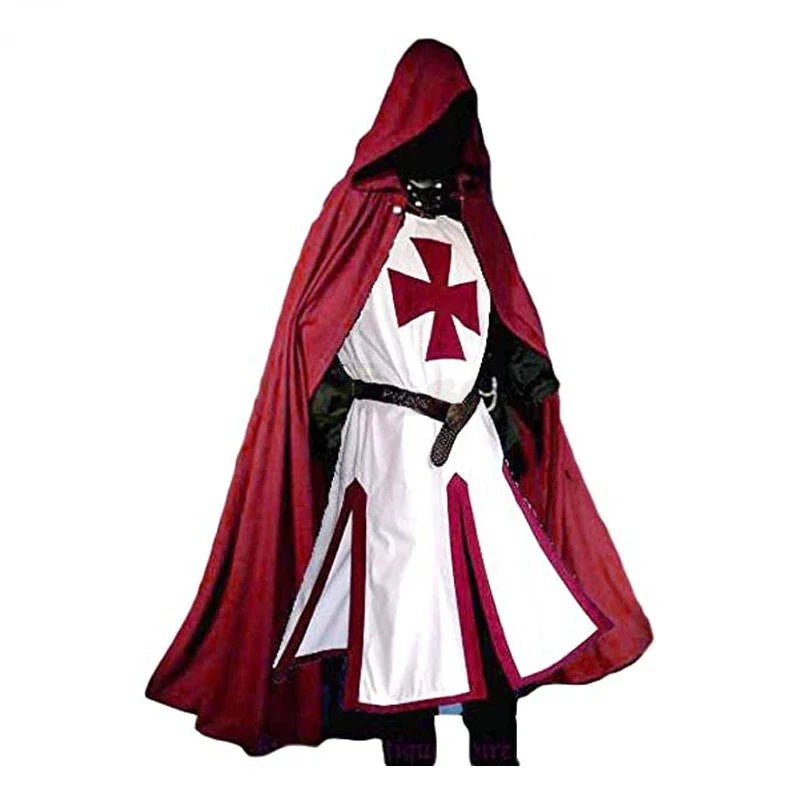 Templerritter-Kostüm mit Umhang für Cosplay