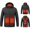 Beheizbare Steppjacke mit 9 Heizzonen und Kapuze