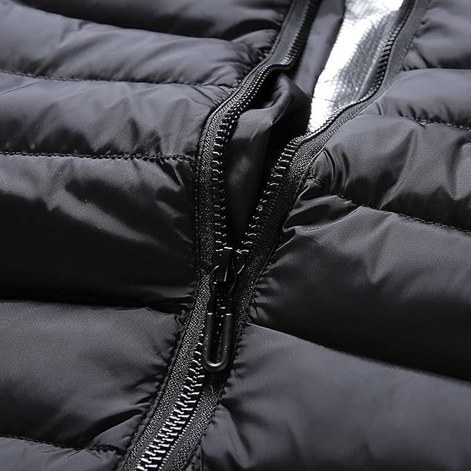 Beheizbare Steppjacke mit 9 Heizzonen und Kapuze