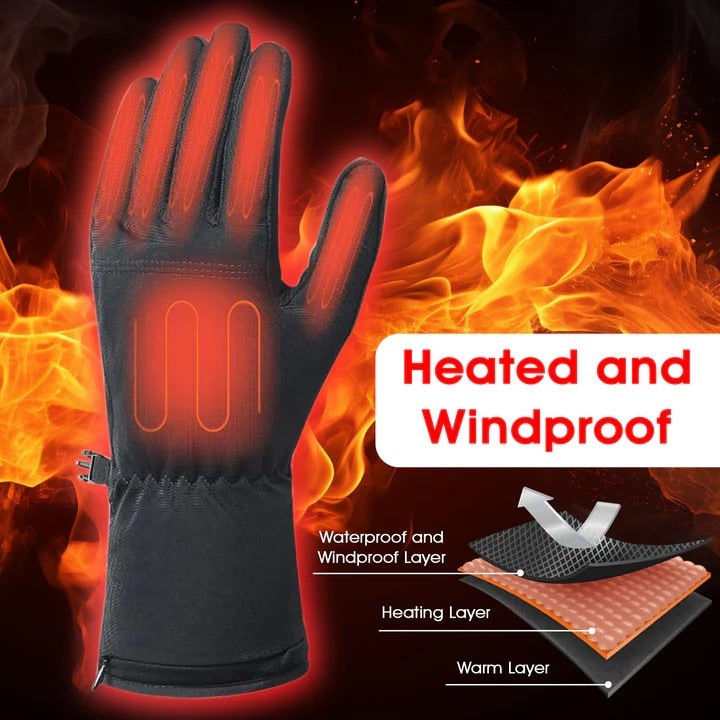 Beheizbare Handschuh-Innenhandschuhe mit Akku und verstellbarer Temperatur