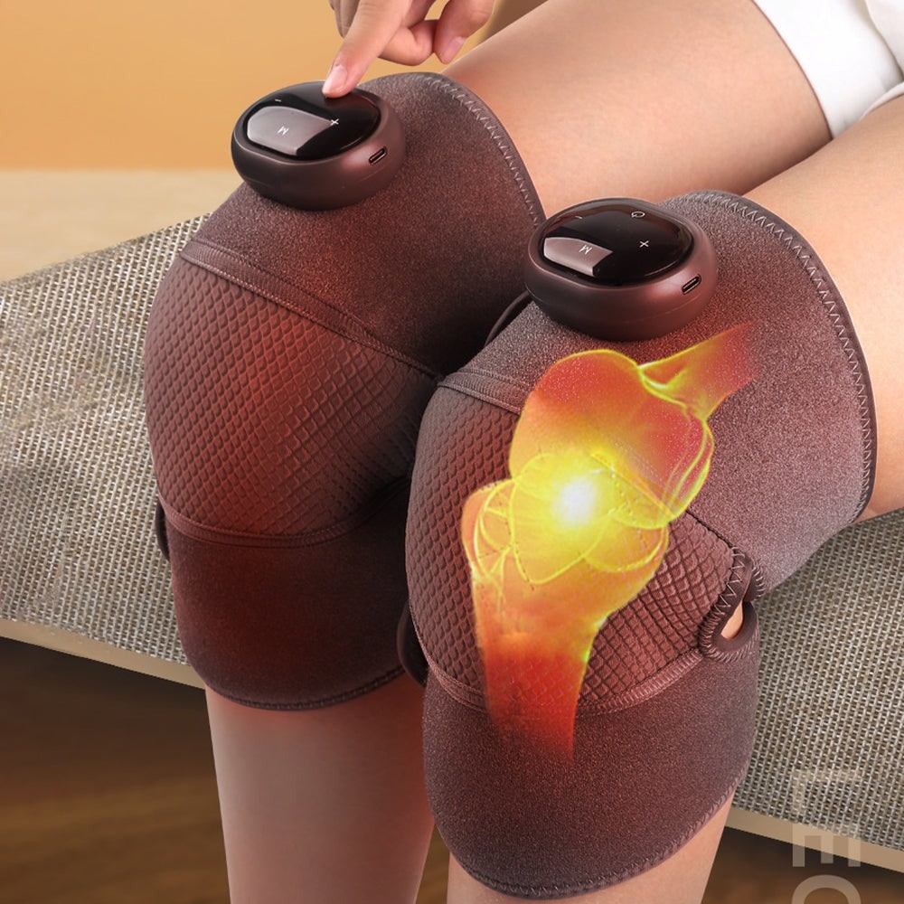 Beheizbare Knie-Massagebandage mit Vibration und digitaler Steuerung