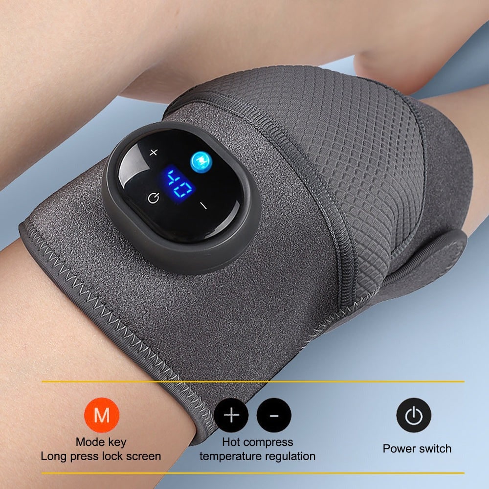 Beheizbare Knie-Massagebandage mit Vibration und digitaler Steuerung
