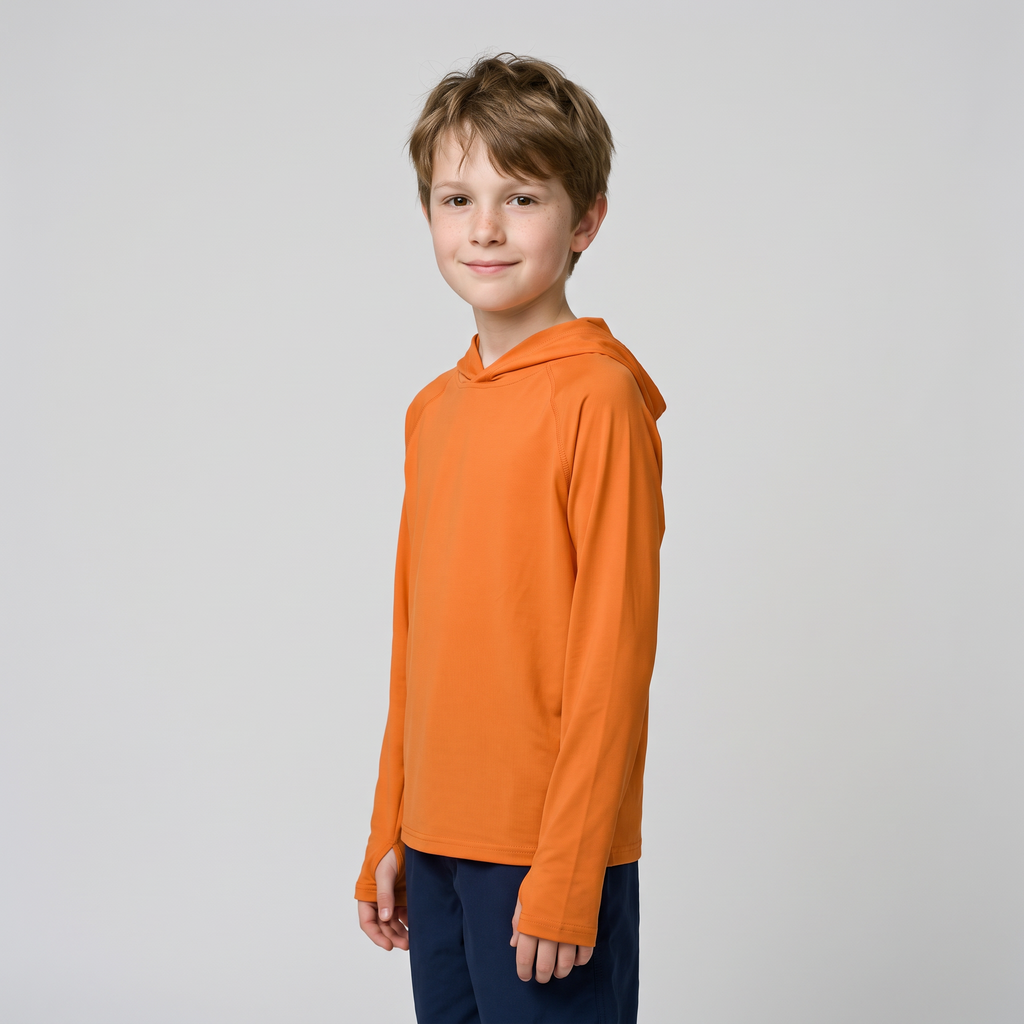 Kinder-Sonnenhoodie UPF 50+ – langärmliges UV-Shirt für Jungen und Mädchen
