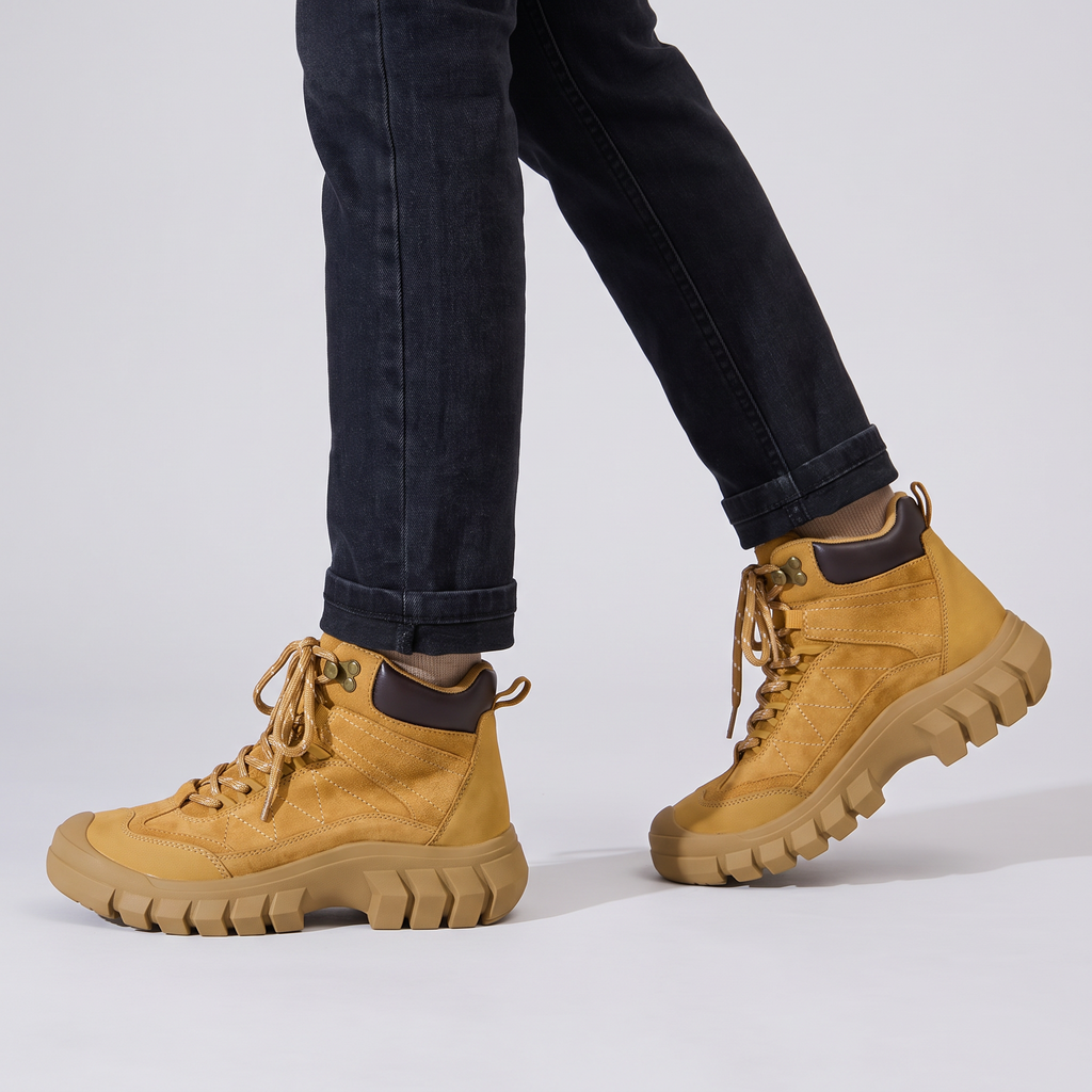 Damen-Wanderstiefel aus Wildleder – Ankle Boots mit griffiger Sohle