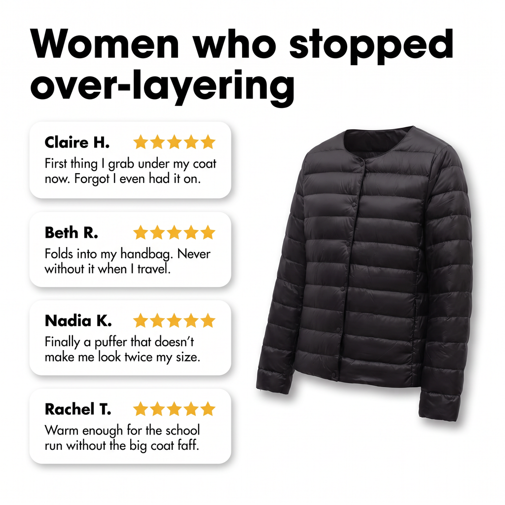 Damen-Steppjacke leicht und packbar – Daunenjacke