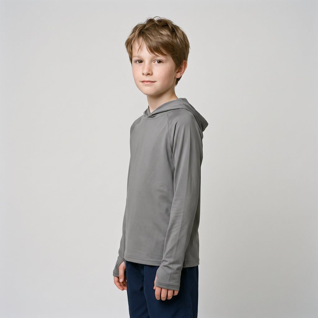 Kinder-Sonnenhoodie UPF 50+ – langärmliges UV-Shirt für Jungen und Mädchen