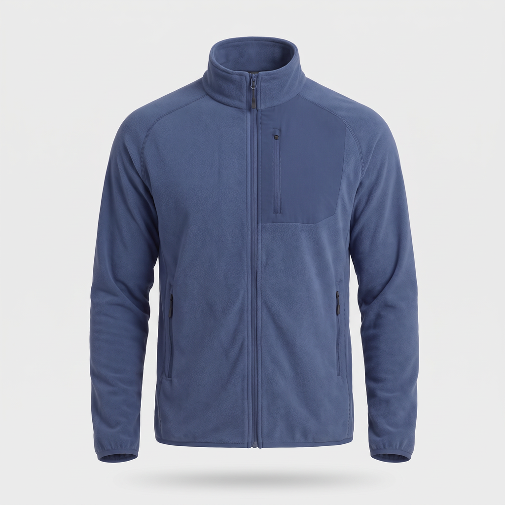 Herren Fleecejacke leicht – Zip-Fleece für Spaziergänge und Wandern