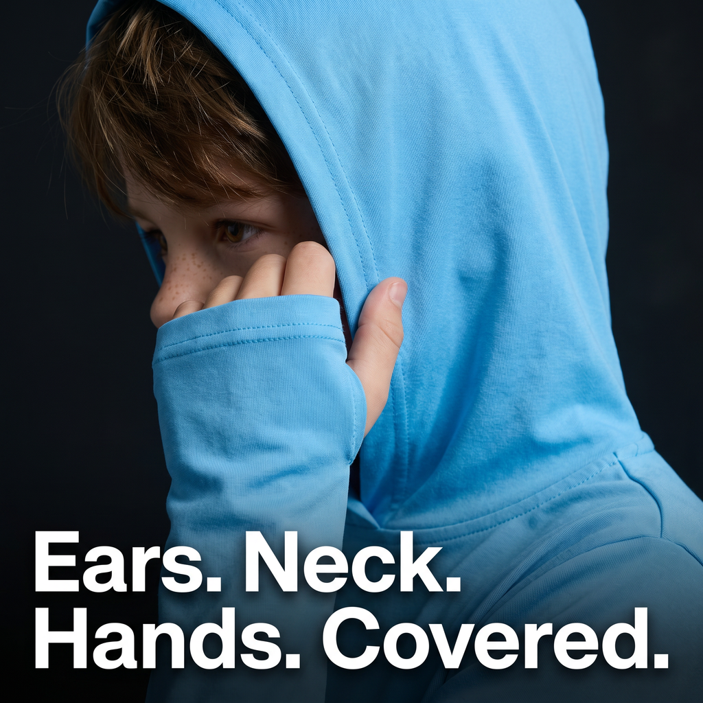 Kinder-Sonnenhoodie UPF 50+ – langärmliges UV-Shirt für Jungen und Mädchen