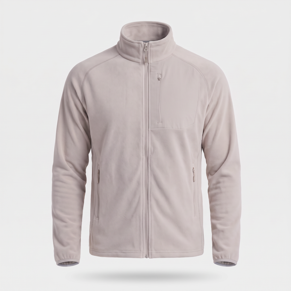 Herren Fleecejacke leicht – Zip-Fleece für Spaziergänge und Wandern
