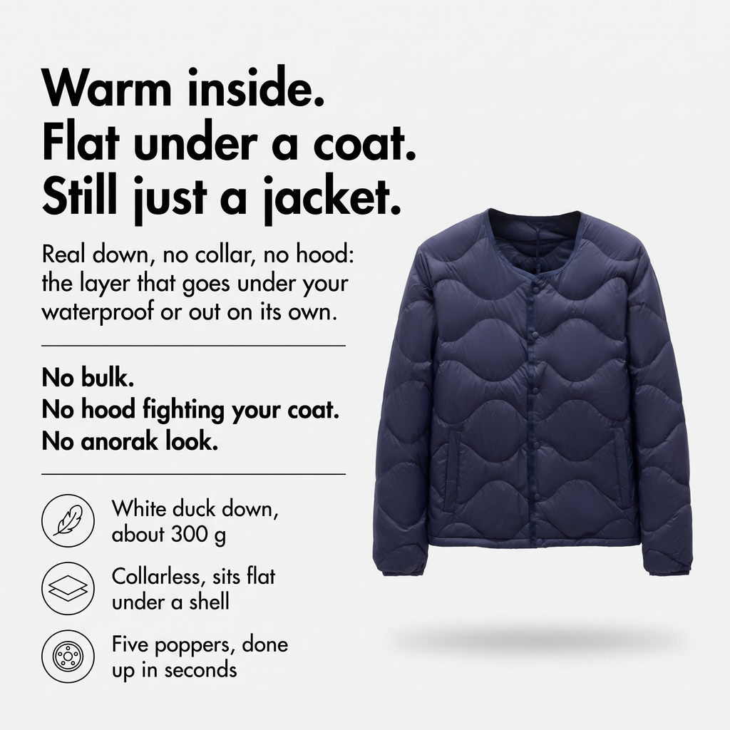 Herren Steppjacke leicht – gesteppte Daunenjacke zum Layering