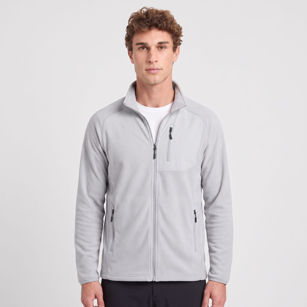 Herren Fleecejacke leicht – Zip-Fleece für Spaziergänge und Wandern