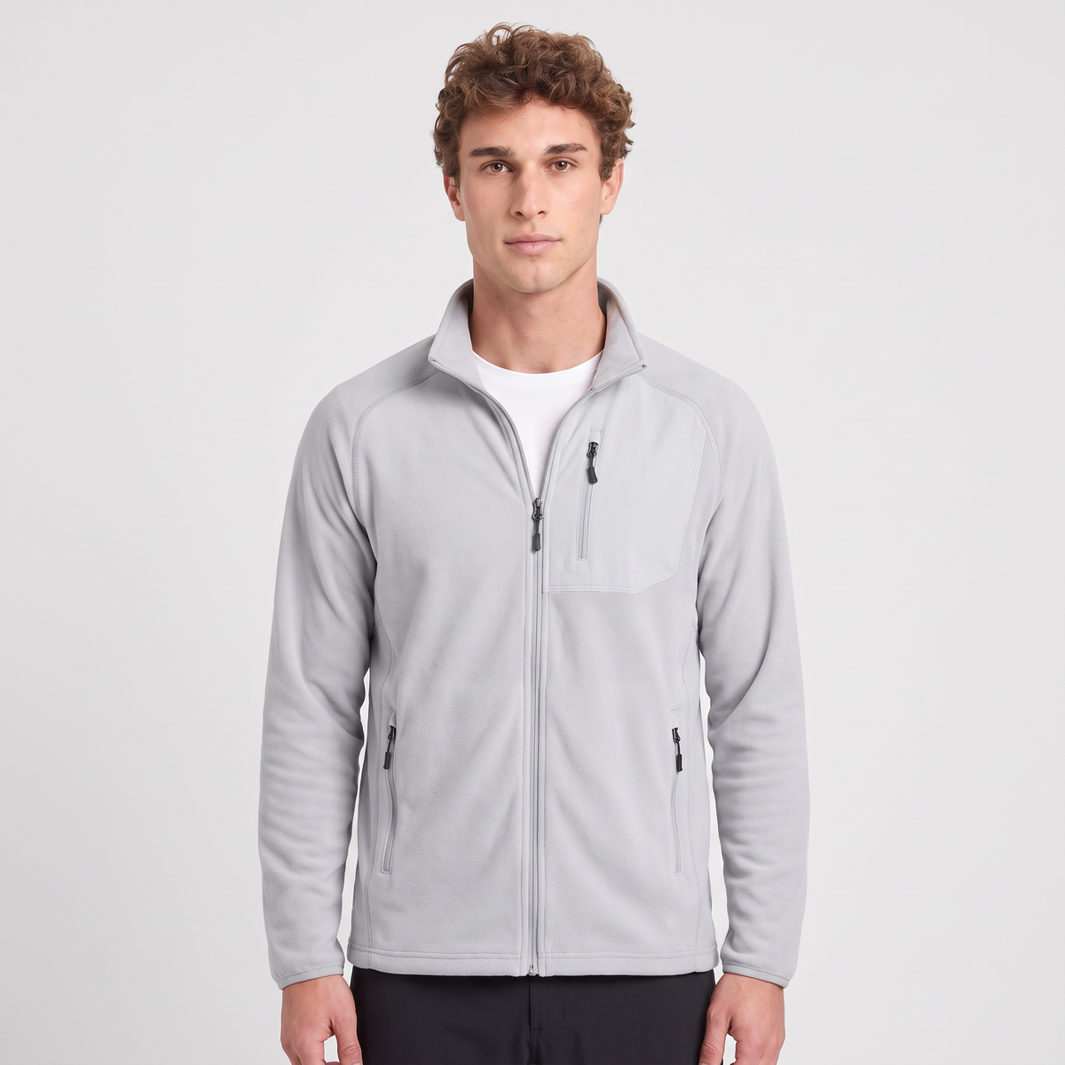 Herren Fleecejacke leicht – Zip-Fleece für Spaziergänge und Wandern