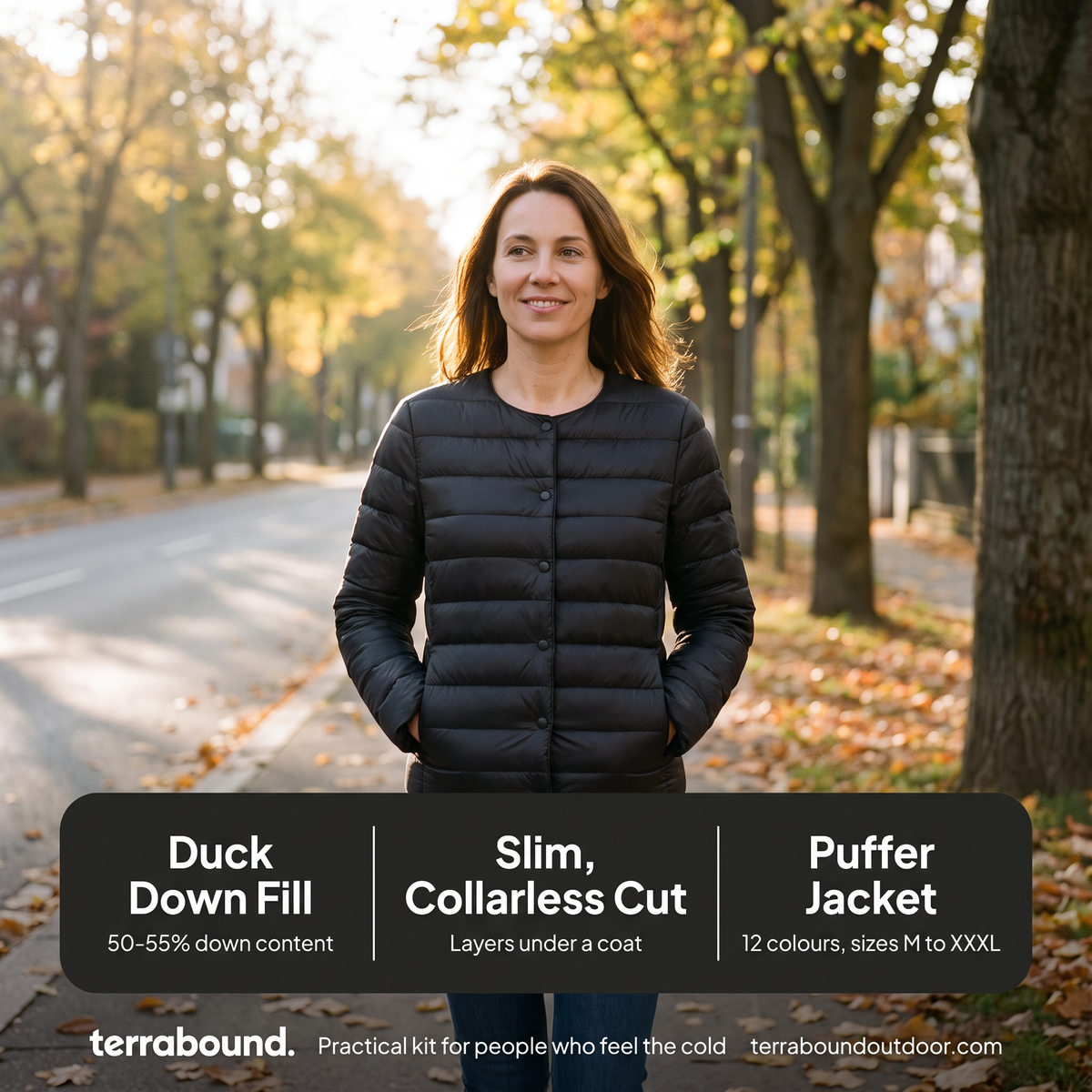 Damen-Steppjacke leicht und packbar – Daunenjacke