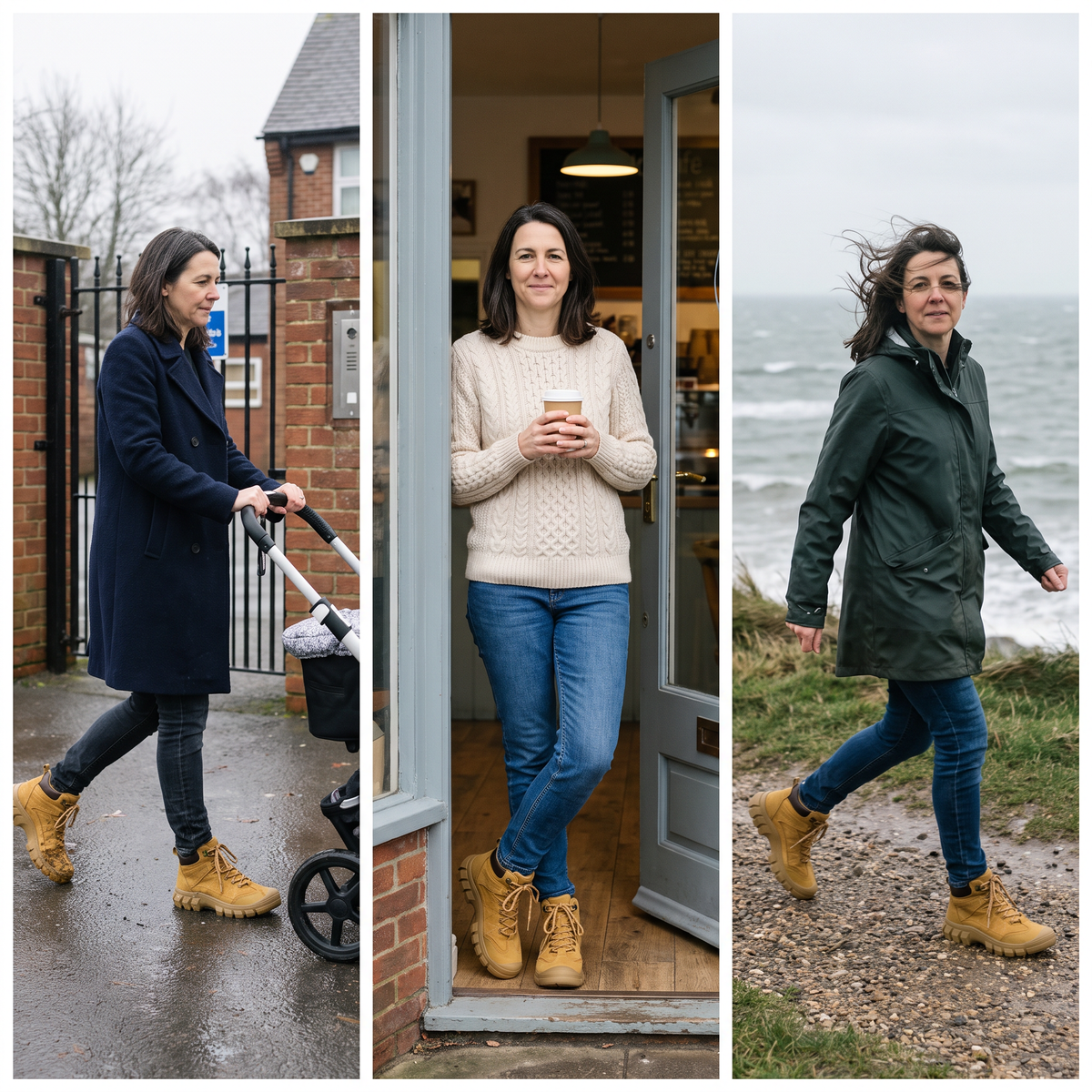 Damen-Wanderstiefel aus Wildleder – Ankle Boots mit griffiger Sohle