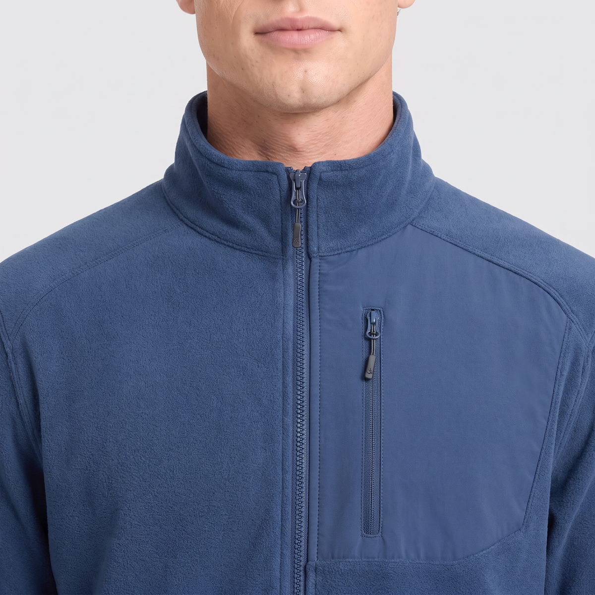 Herren Fleecejacke leicht – Zip-Fleece für Spaziergänge und Wandern