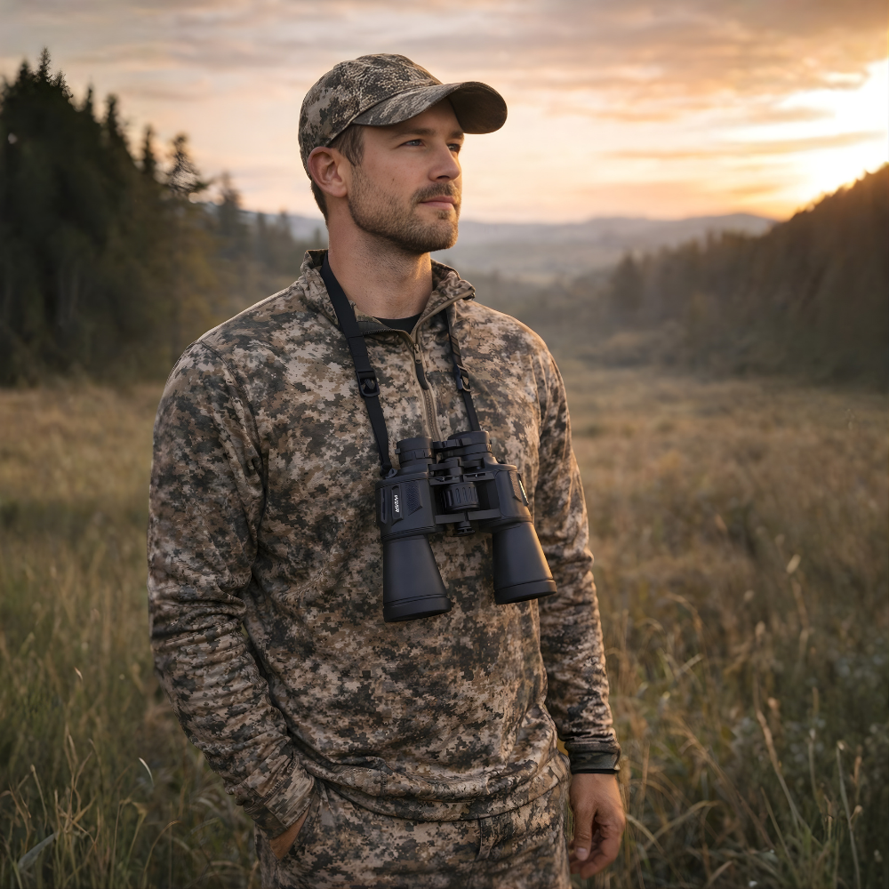 10x50 HD Fernglas mit großer Frontlinse für Vogelbeobachtung, Jagd und Outdoor