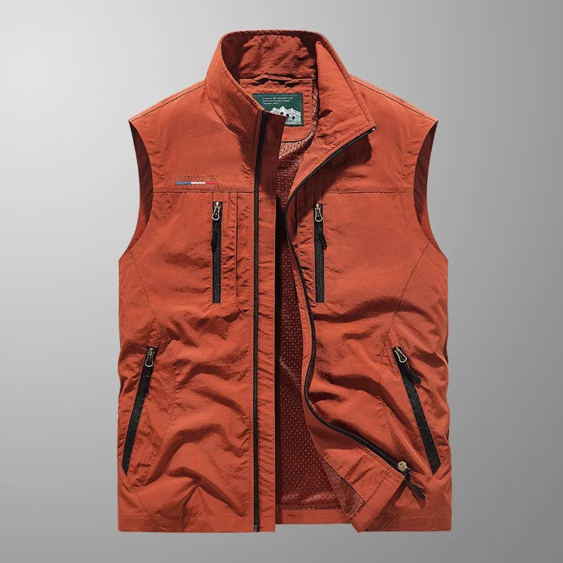 Herren Outdoor-Weste mit durchgehendem Reißverschluss