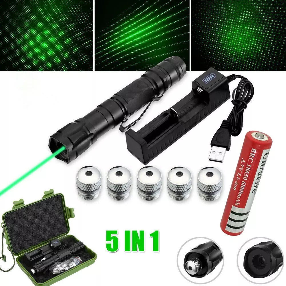 Wiederaufladbarer grüner Laserpointer mit großer Reichweite