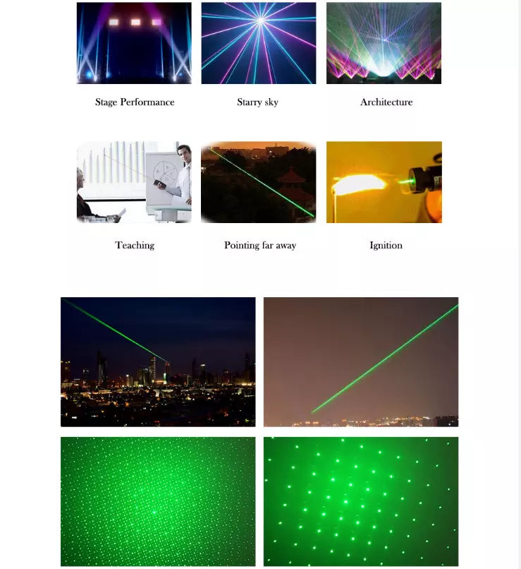 Wiederaufladbarer grüner Laserpointer mit großer Reichweite