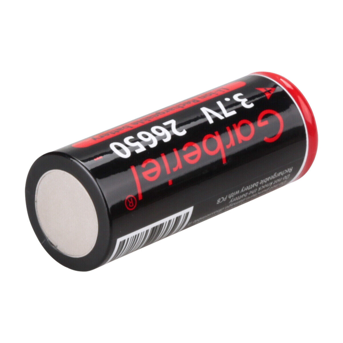 26650 Li-Ion 3,7V wiederaufladbare Akkus – Flat-Top, Hochkapazität (2er-Set)