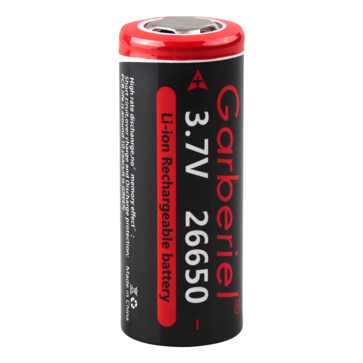 26650 Li-Ion 3,7V wiederaufladbare Akkus – Flat-Top, Hochkapazität (2er-Set)
