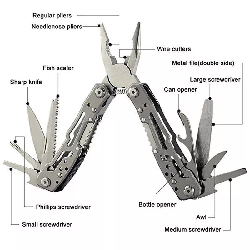 14-in-1 Taschen-Multitool-Messer – Überlebenswerkzeug