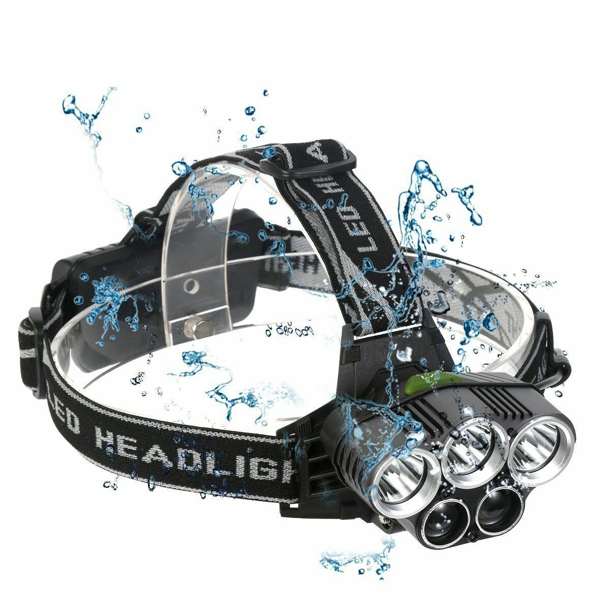 High-Power 5x LED-Stirnlampe – wasserdicht