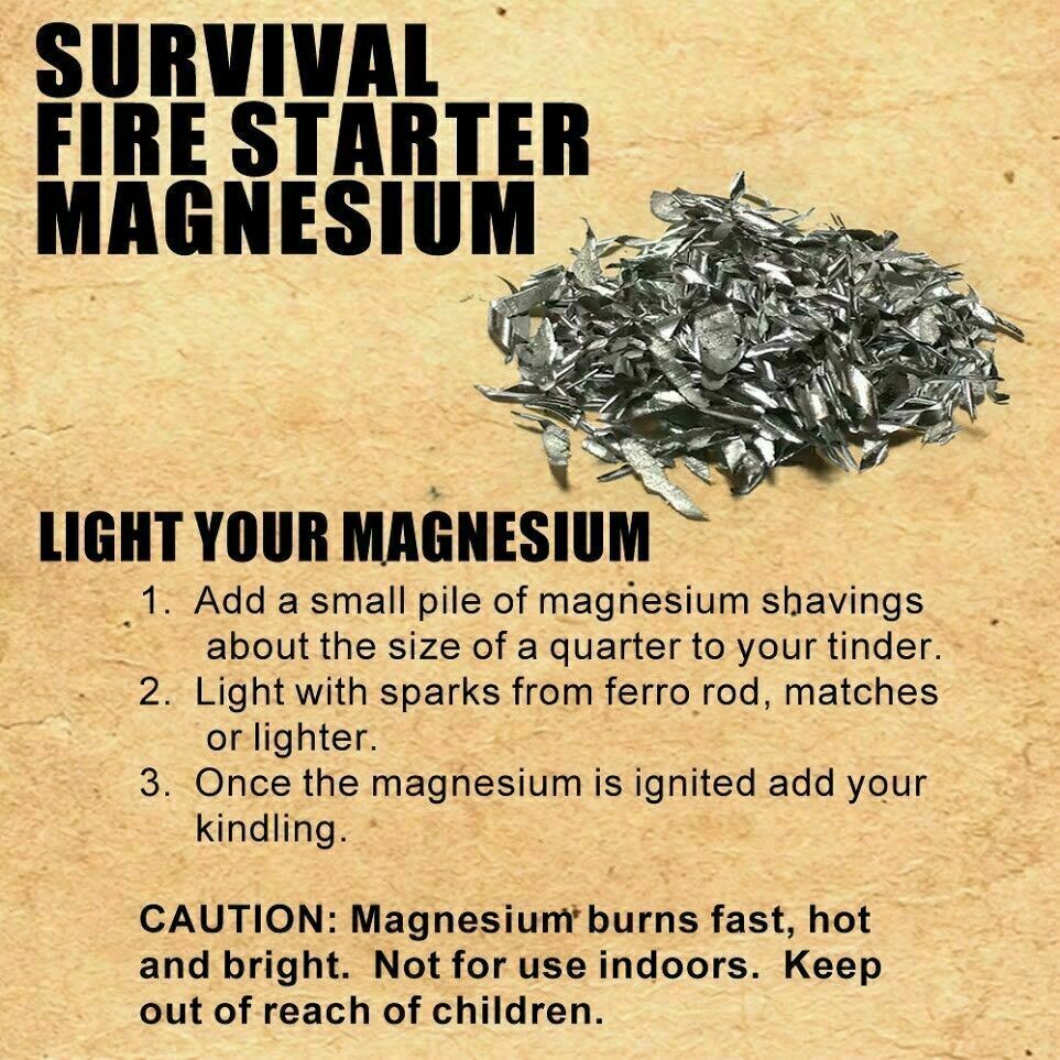 Magnesium-Feuerstarter-Späne – 10er-Set Notfall-Feueranzünder