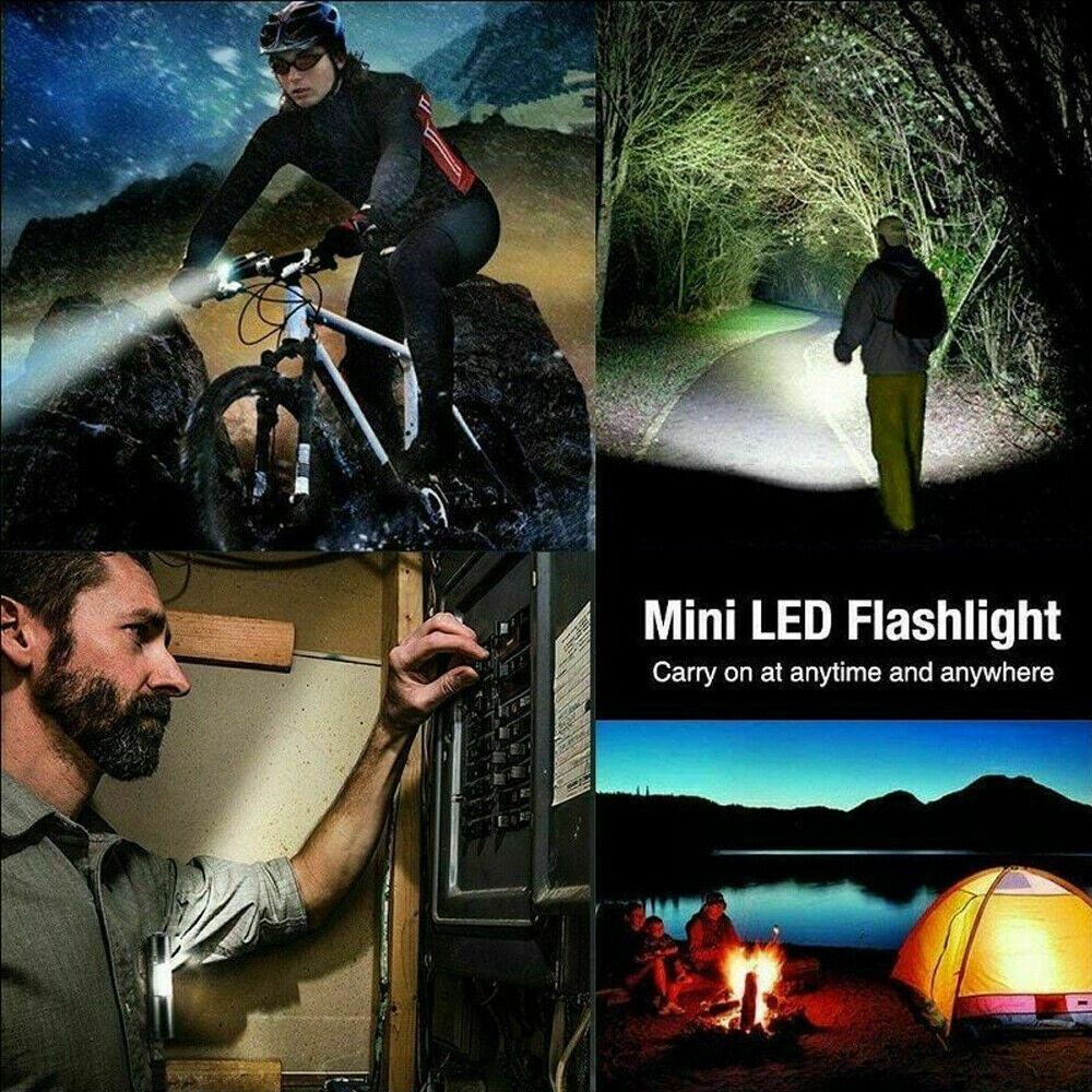 Mini Tactical-Taschenlampe – 900 Lumen, USB-wiederaufladbar, COB-Licht