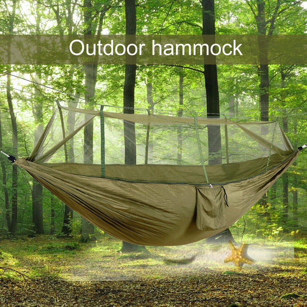 Camping-Hängematten-Set mit Moskitonetz, Unterdecke & Regenschutz