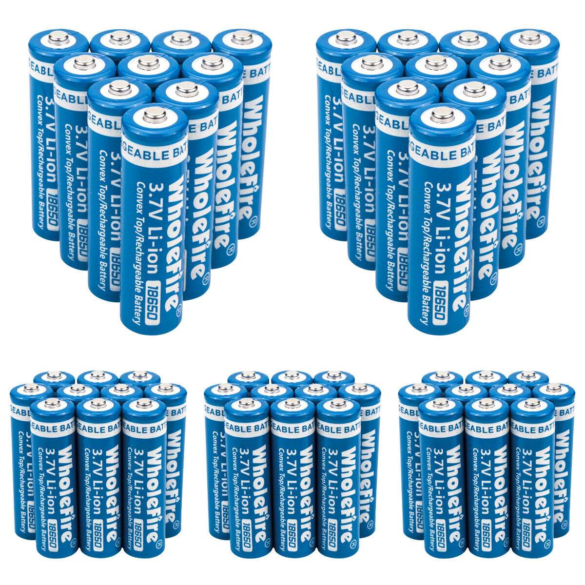 18650 Li-Ion 3,7V wiederaufladbare Akkus – 5000mAh Hochkapazität (2er-Set)
