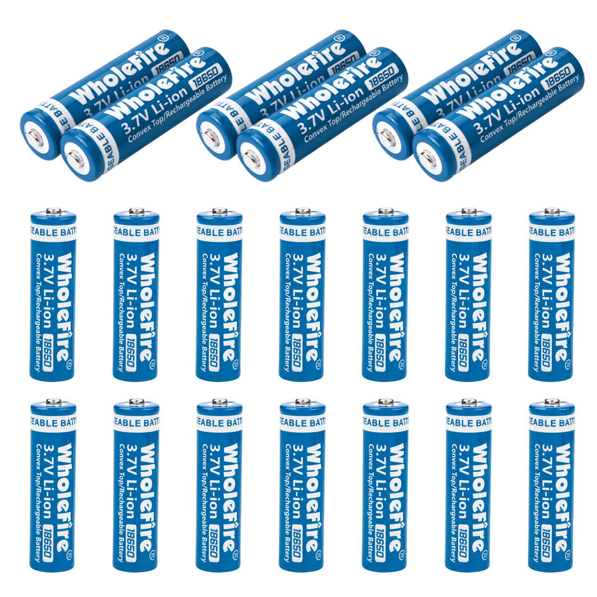 18650 Li-Ion 3,7V wiederaufladbare Akkus – 5000mAh Hochkapazität (2er-Set)