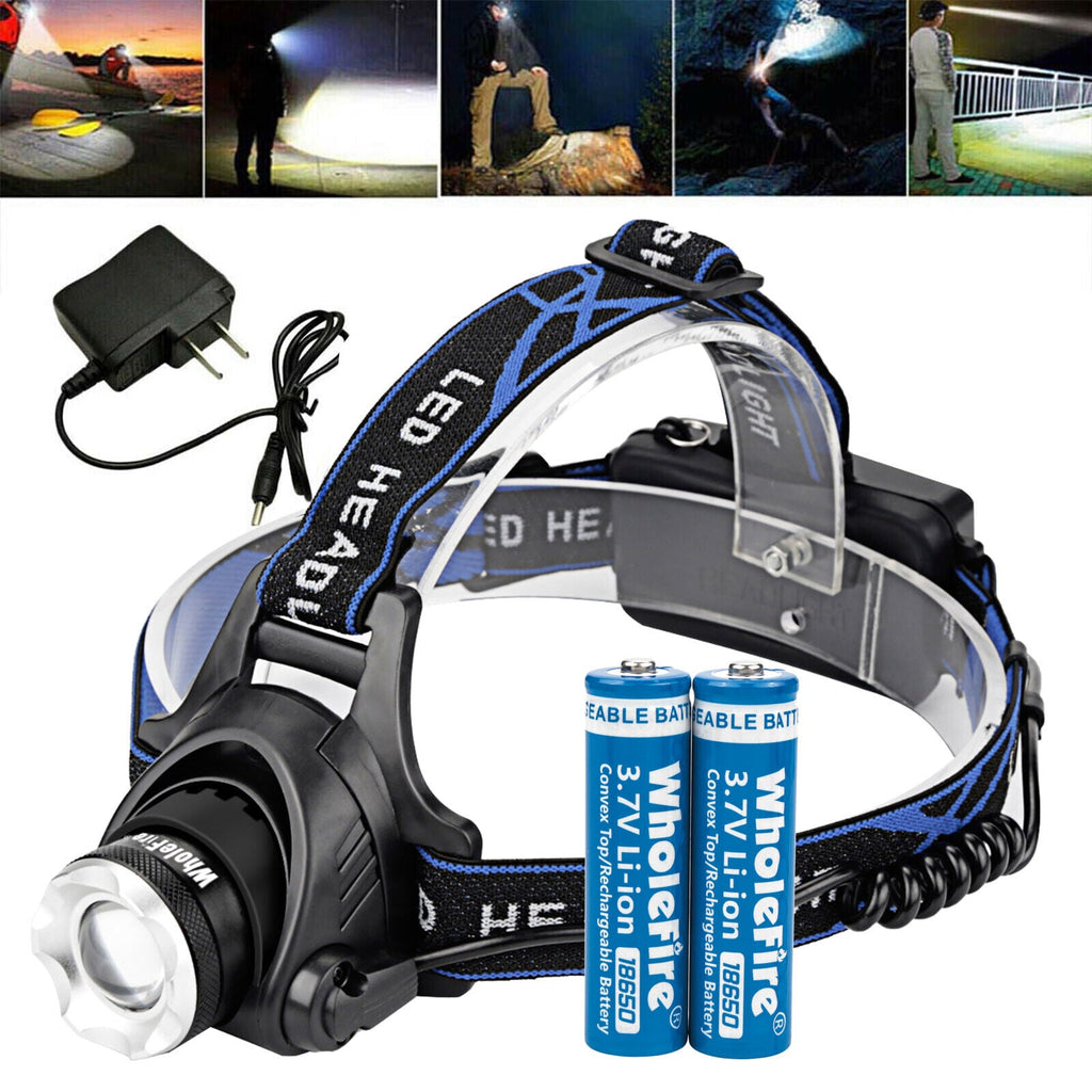 Ultra-helle wiederaufladbare LED-Stirnlampe – wasserdicht, verstellbarer Zoom
