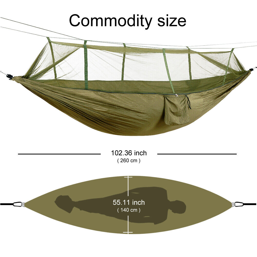 Camping-Hängematten-Set mit Moskitonetz, Unterdecke & Regenschutz
