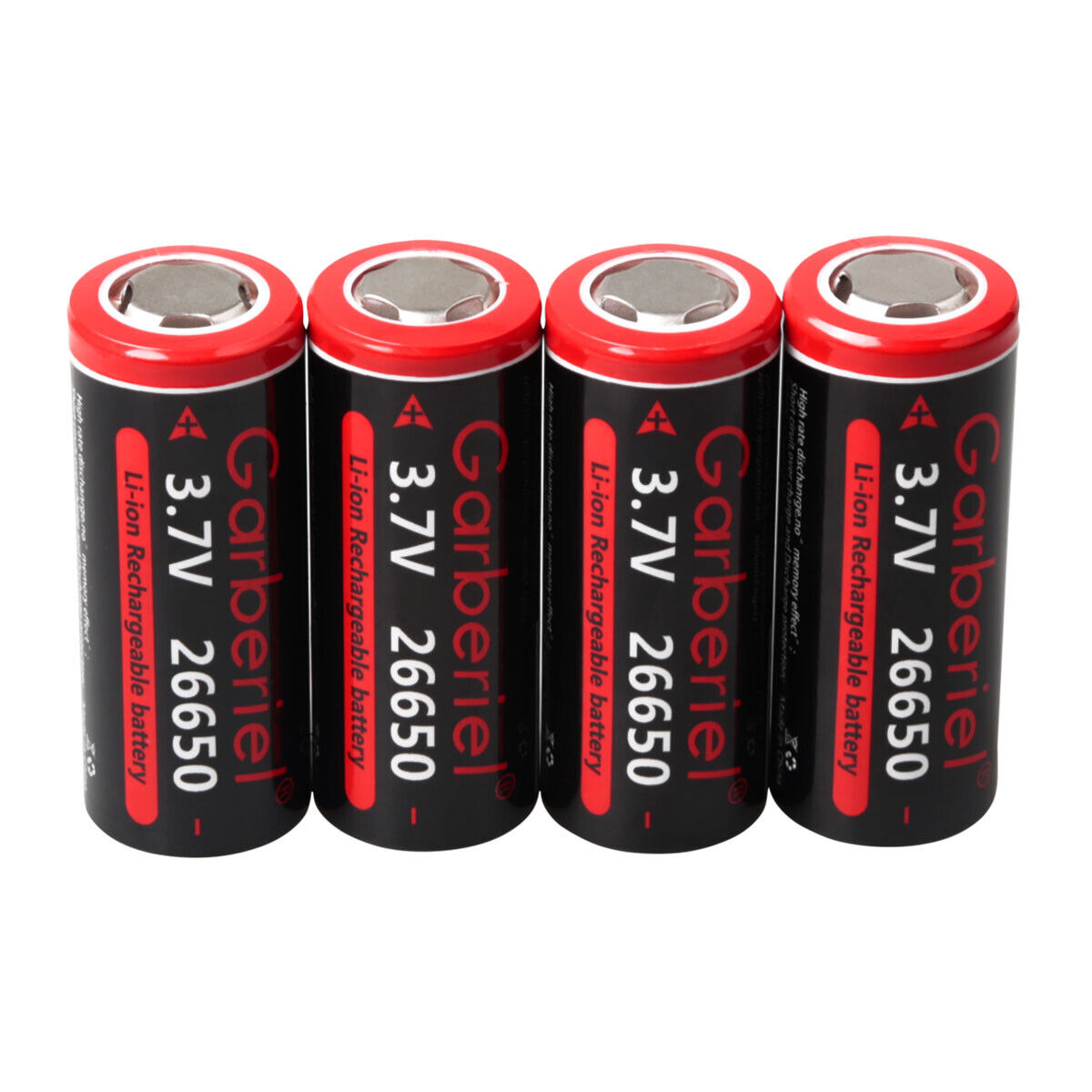 26650 Li-Ion 3,7V wiederaufladbare Akkus – Flat-Top, Hochkapazität (2er-Set)