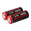 26650 Li-Ion 3,7V wiederaufladbare Akkus – Flat-Top, Hochkapazität (2er-Set)