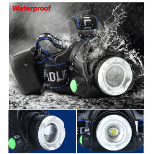 High-Power 3-Modus LED-Stirnlampe – wasserdicht