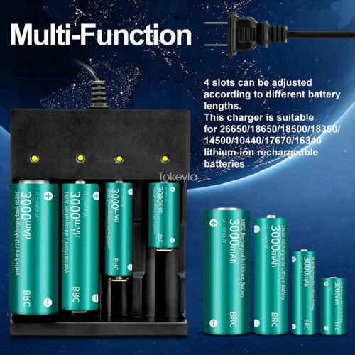 Universal-Smart-Ladegerät 4-fach – für 3,7V 18650/26650 Li-Ion-Akkus