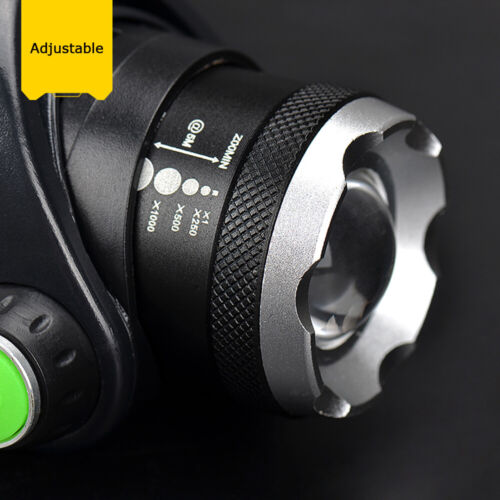 Ultra-helle wiederaufladbare LED-Stirnlampe – wasserdicht, verstellbarer Zoom