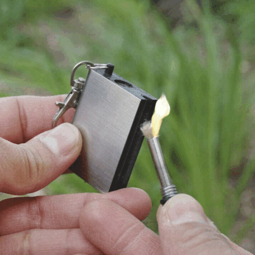 Notfall-Feuerstarter-Set – Feuerstein-Streichholz-Feuerzeug