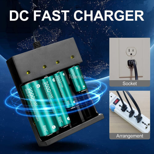Universal-Smart-Ladegerät 4-fach – für 3,7V 18650/26650 Li-Ion-Akkus