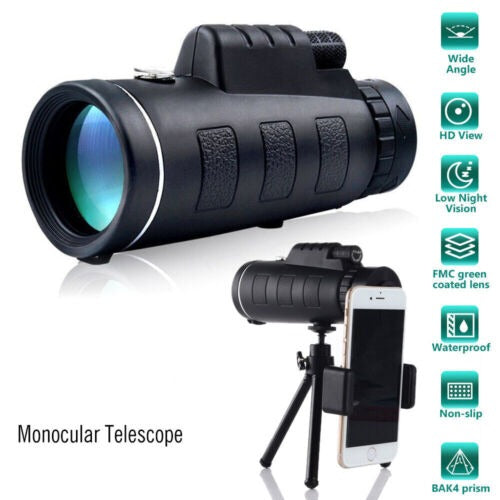 40x60 Zoom HD Monokular-Teleskop – Spektiv mit BAK4-Prismen