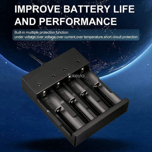 Universal-Smart-Ladegerät 4-fach – für 3,7V 18650/26650 Li-Ion-Akkus