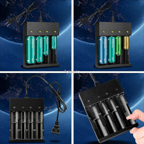 Universal-Smart-Ladegerät 4-fach – für 3,7V 18650/26650 Li-Ion-Akkus