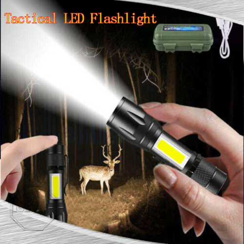 Mini Tactical-Taschenlampe – 900 Lumen, USB-wiederaufladbar, COB-Licht