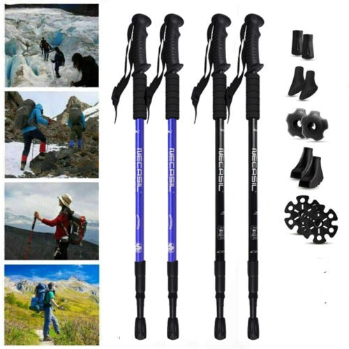 2x Trekkingstöcke – verstellbare Nordic-Walking-Stöcke, stoßdämpfend